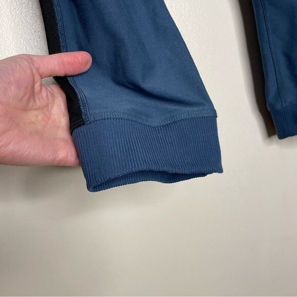 Nike Power Legend Leggings Veneer Training Capri Mesh Blue Black Size Medium - Picture 10 of 10